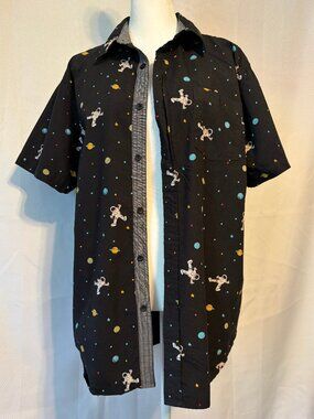 Eighty Eight Space Themed Men's Button Up Shirt